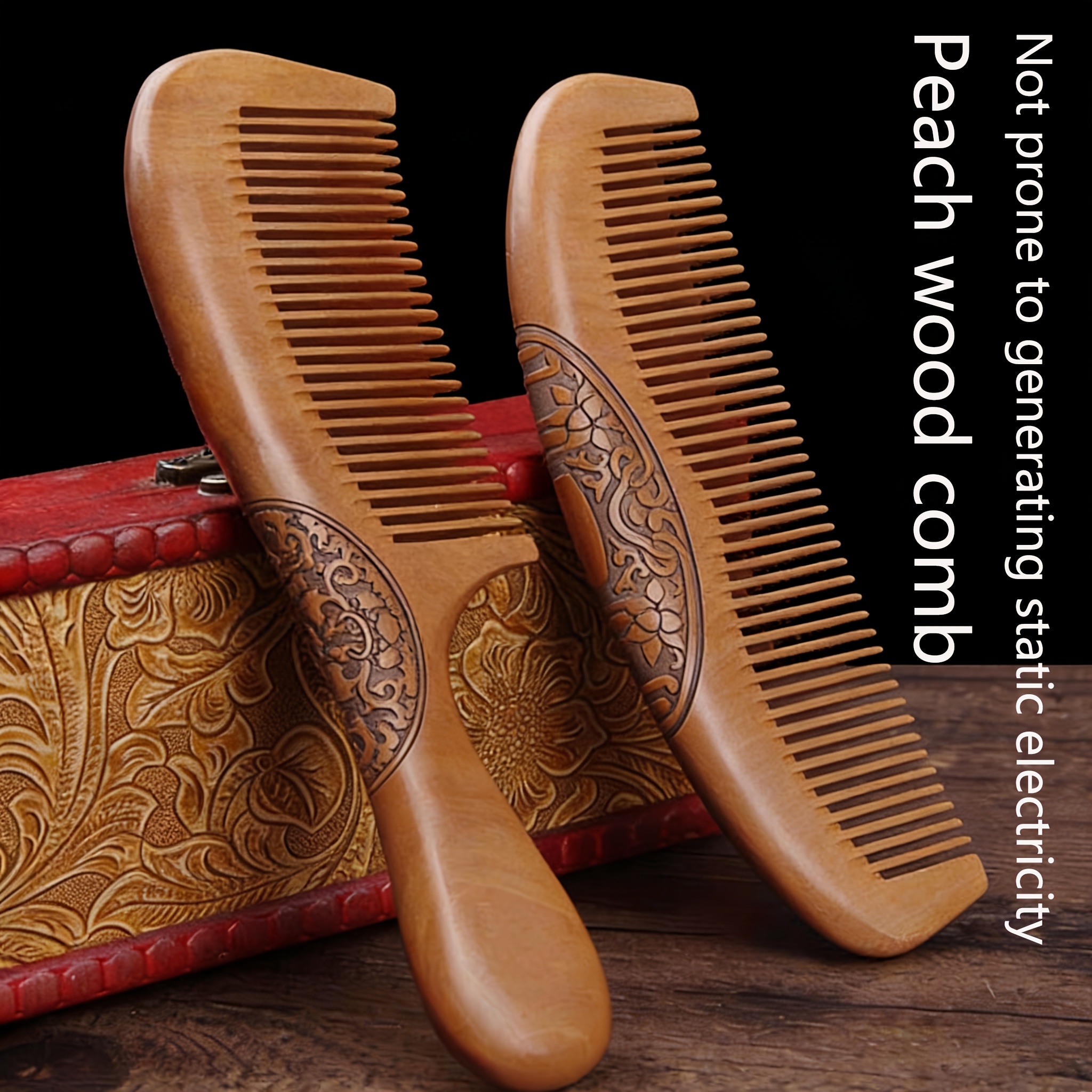 Hair Care Normal - 4Pcs set of walnut handle wooden