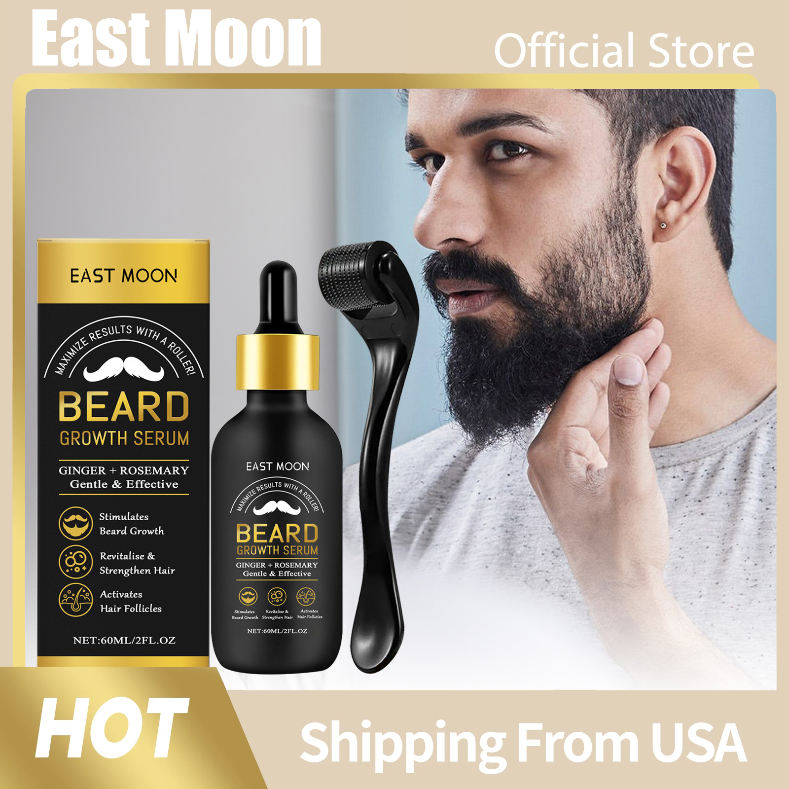 Hair Growth Serum Oil - Beard Care Essential Oil Deep Hydration