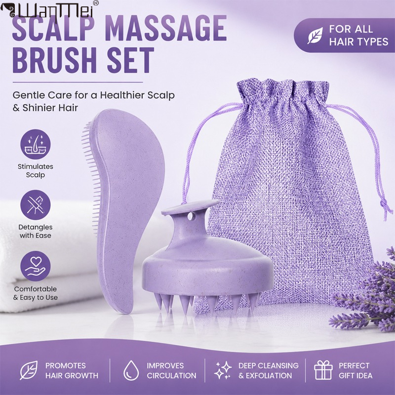Wheat Straw Scalp Massage Brus - Hair Care Kit recension och pris