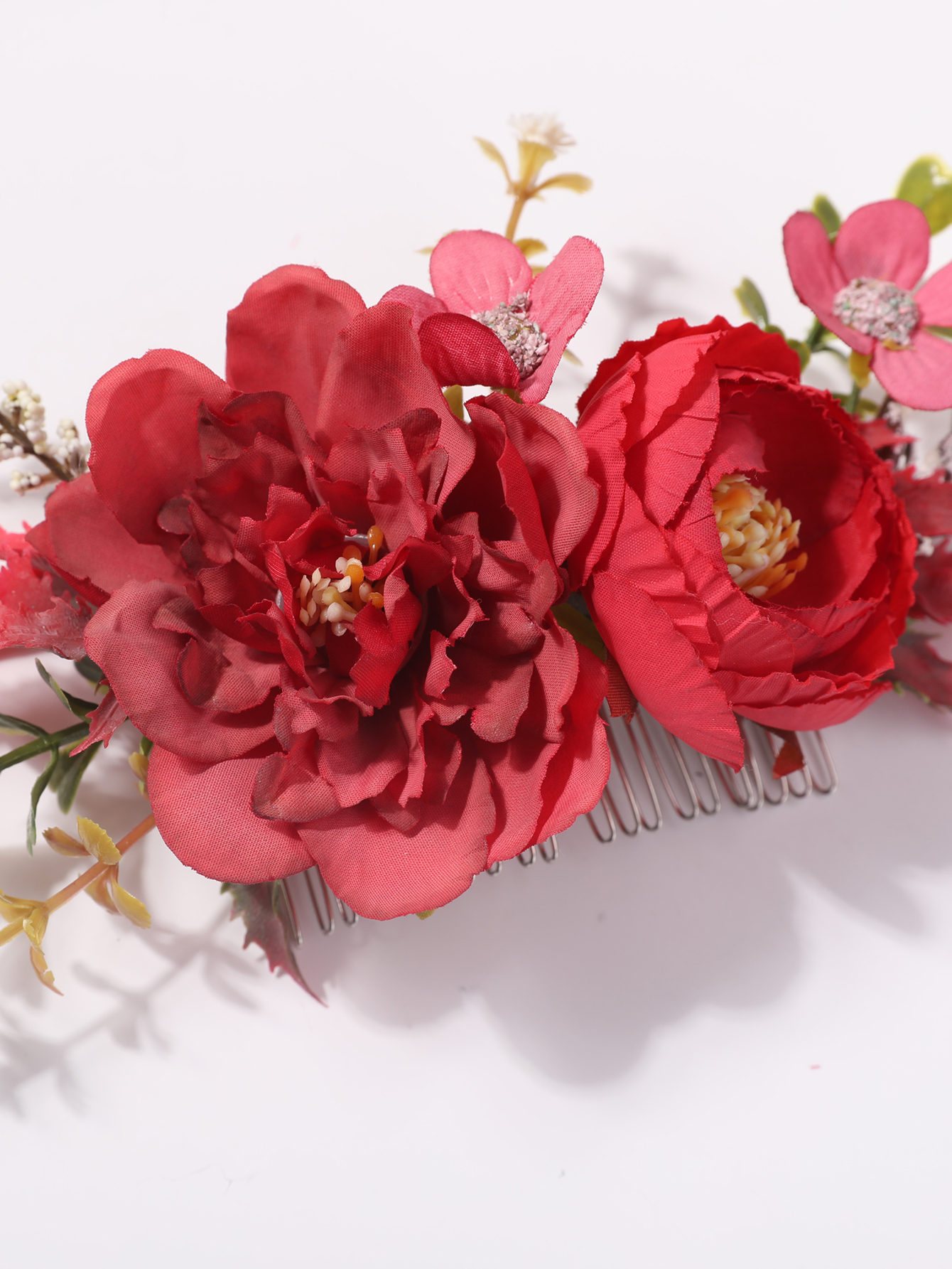 Red Synthetic Flower Hairpin B - Hair Care Japanese recension och pris