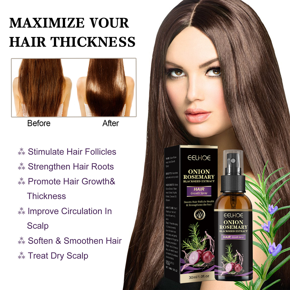 30ml Onion Rosemary Hair Growt - Hair Care Essence Oil Spray recension och pris