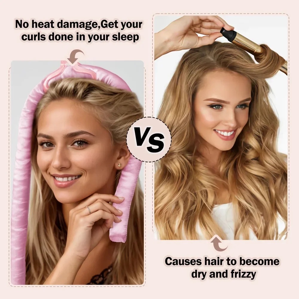 No-Heat Curling Iron Set Night - Hair Care Kit recension och pris