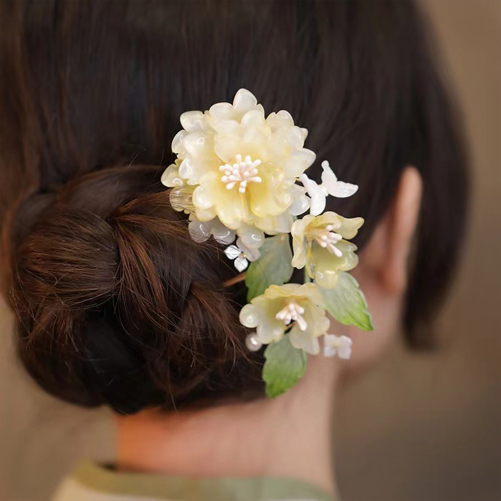 Flower U-shaped Hairpin Chines - Hair Care Japanese recension och pris