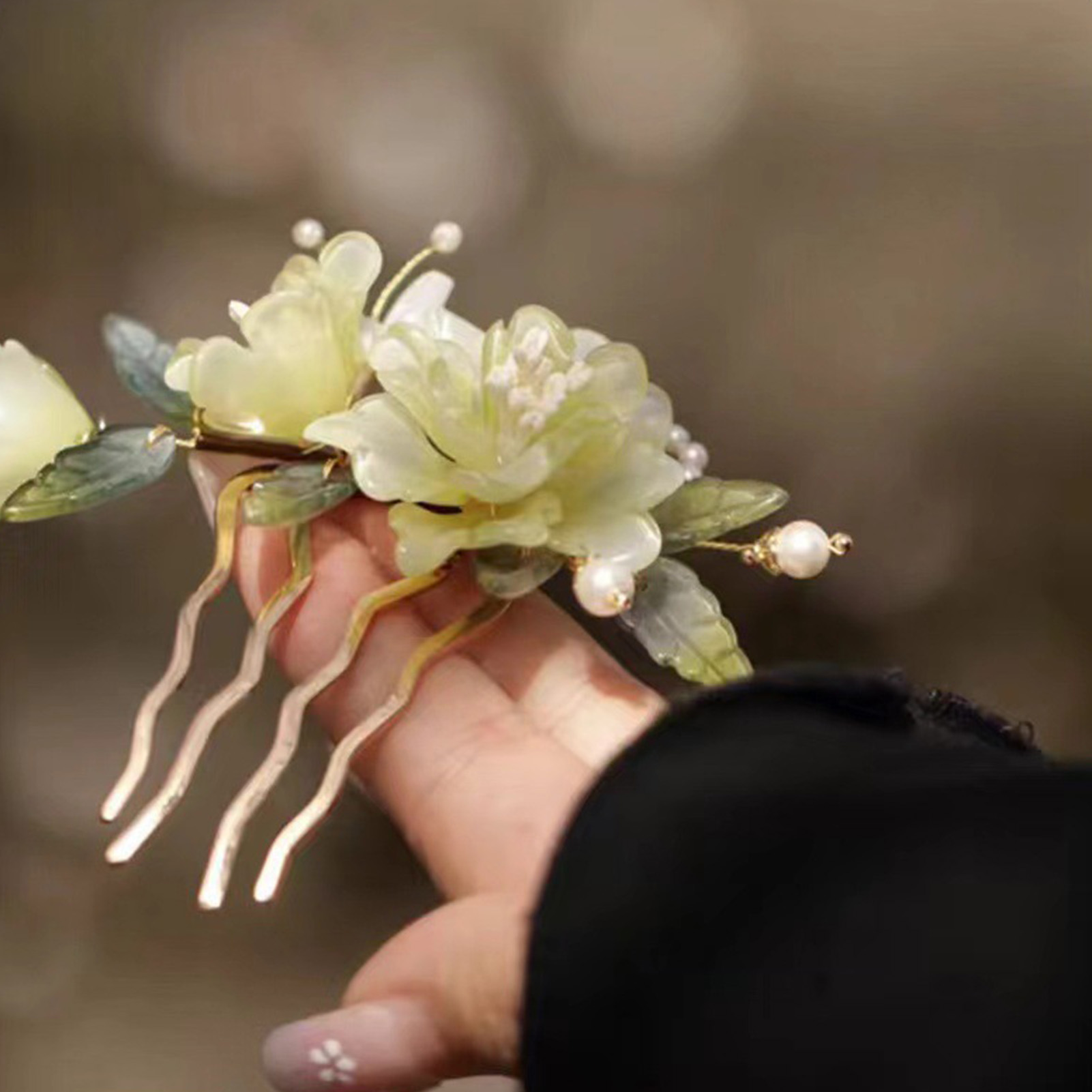 Flower U-shaped Hairpin Chines - Hair Care Japanese recension och pris