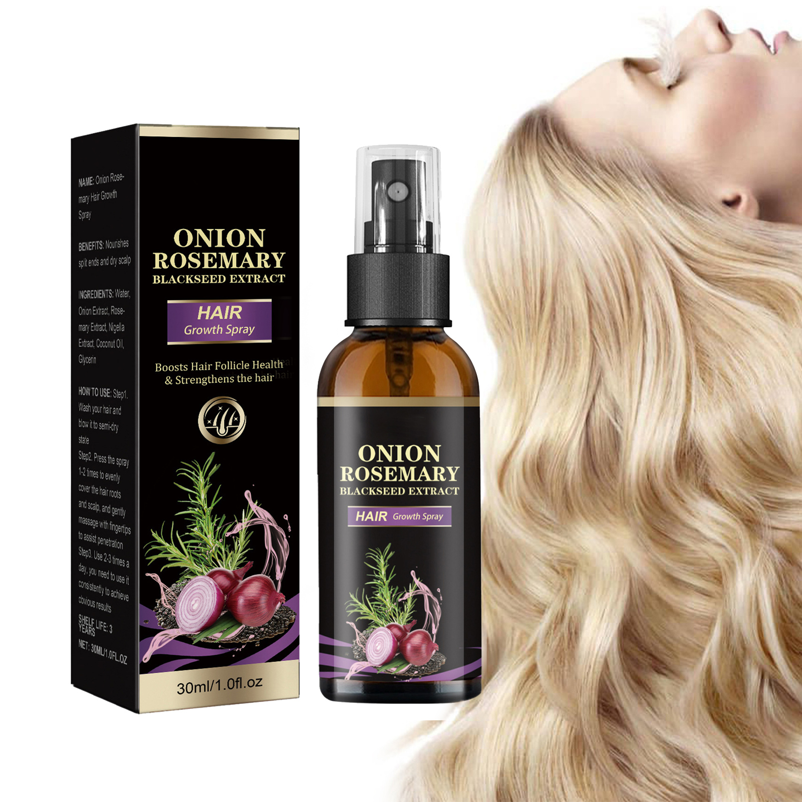 30ml Hair Growth Spray Onion R - Hair Care Growth recension och pris