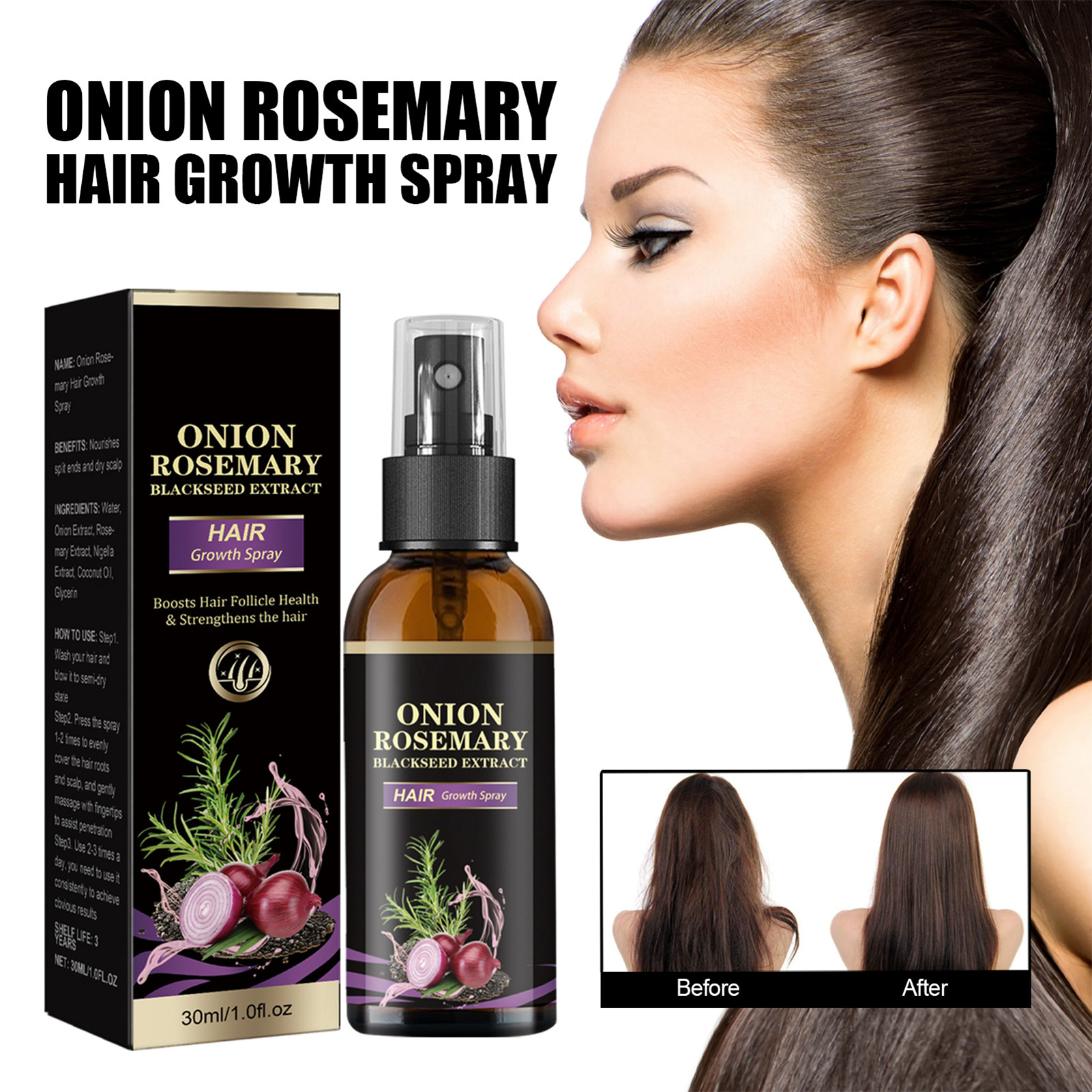 30ml Hair Growth Spray Onion R - Hair Care Growth recension och pris