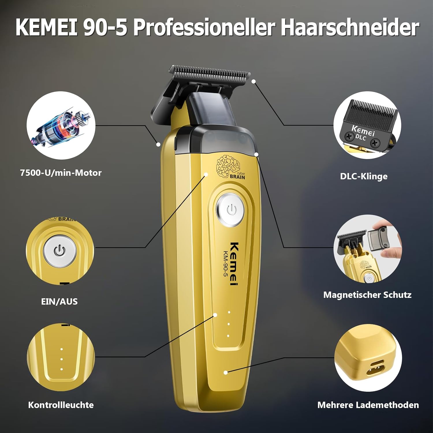 KEMEI Men's Hair Trimmer, Cord - Hair Care Kit recension och pris