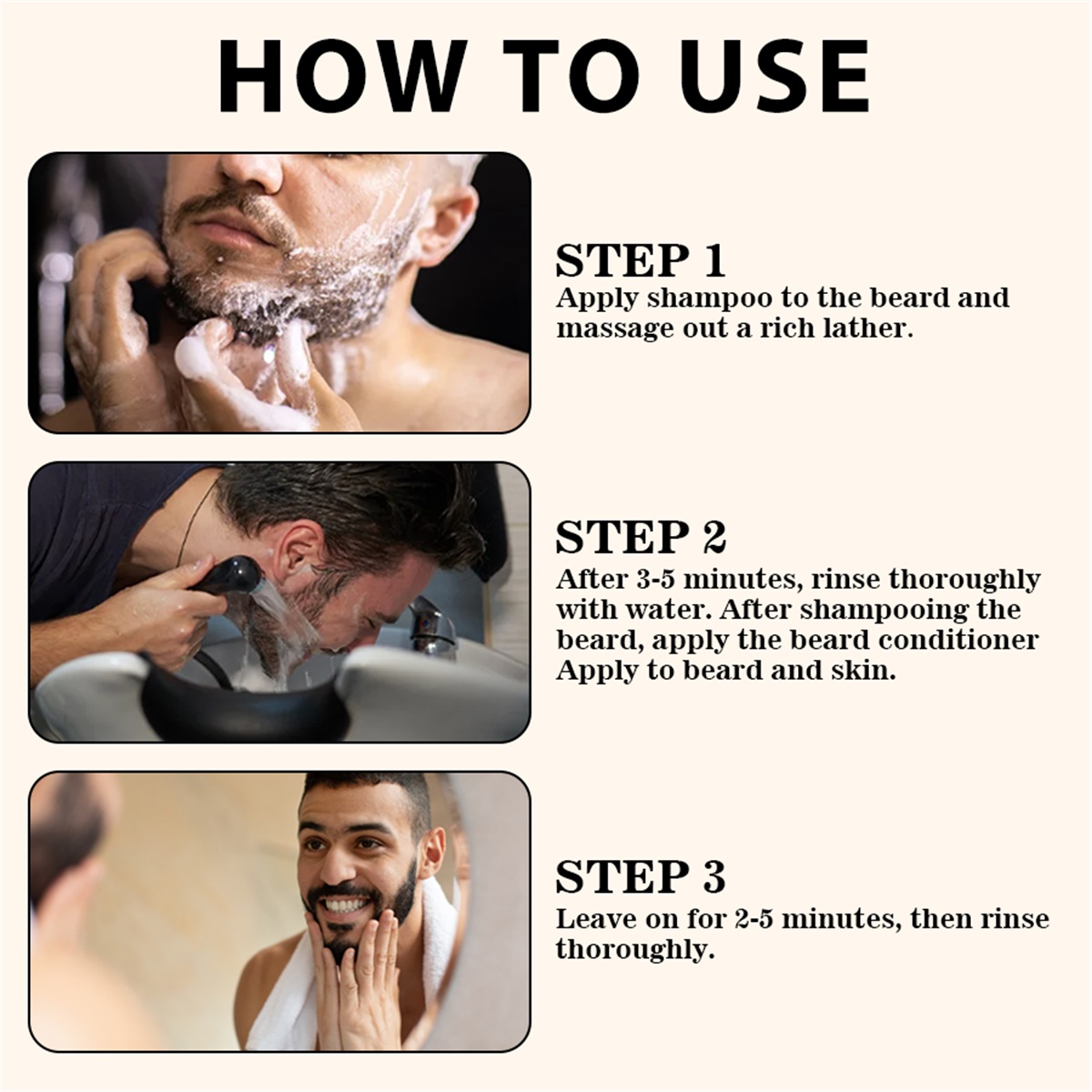 Beard Wash Moustache Balm and  - Hair Care Kit recension och pris