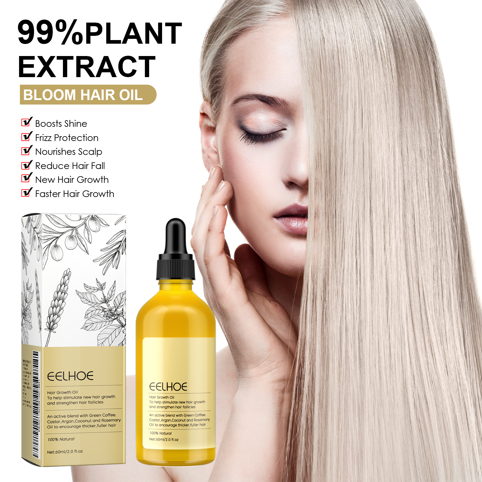 Rosemary Hair Growth Oil 60ml  - Hair Care Growth recension och pris