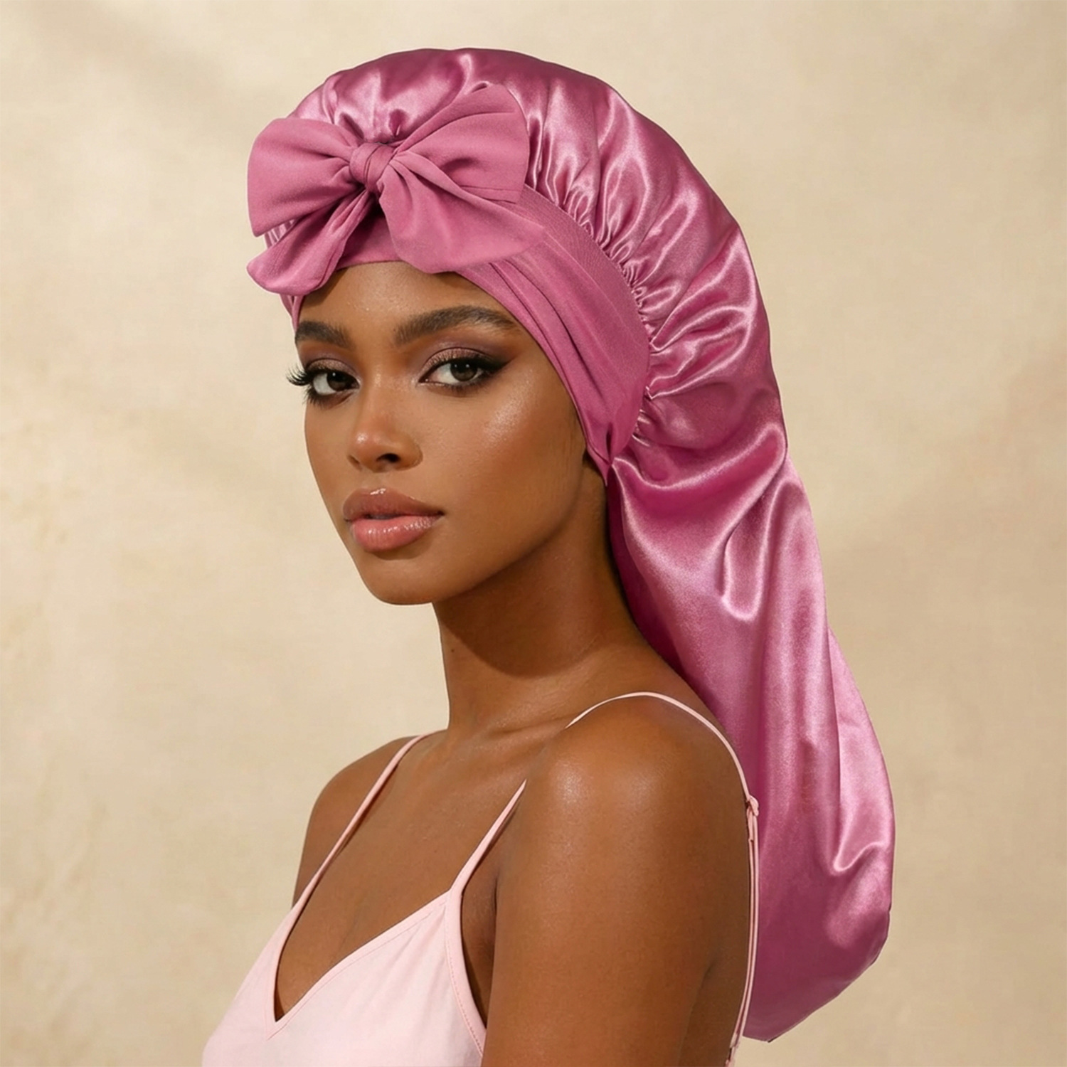 Long Satin Bonnet for Women, S - Hair Care Night Routine recension och pris