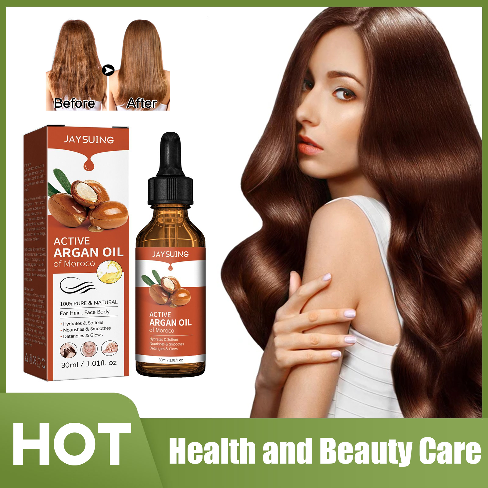 Argan Oil for Hair Treatment S - Hair Care Growth recension och pris