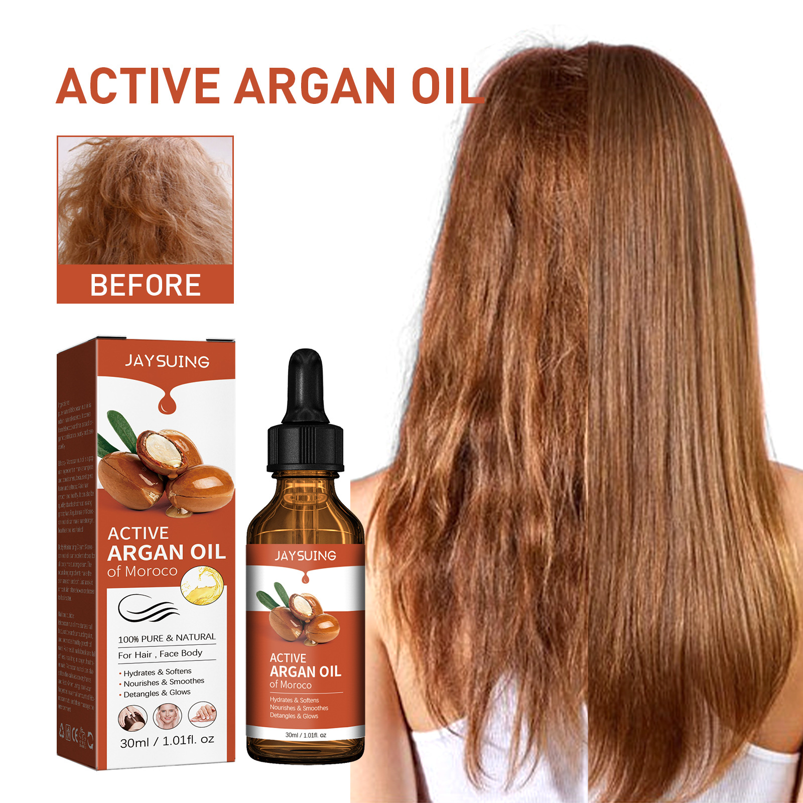 Argan Oil for Hair Treatment S - Hair Care Growth recension och pris