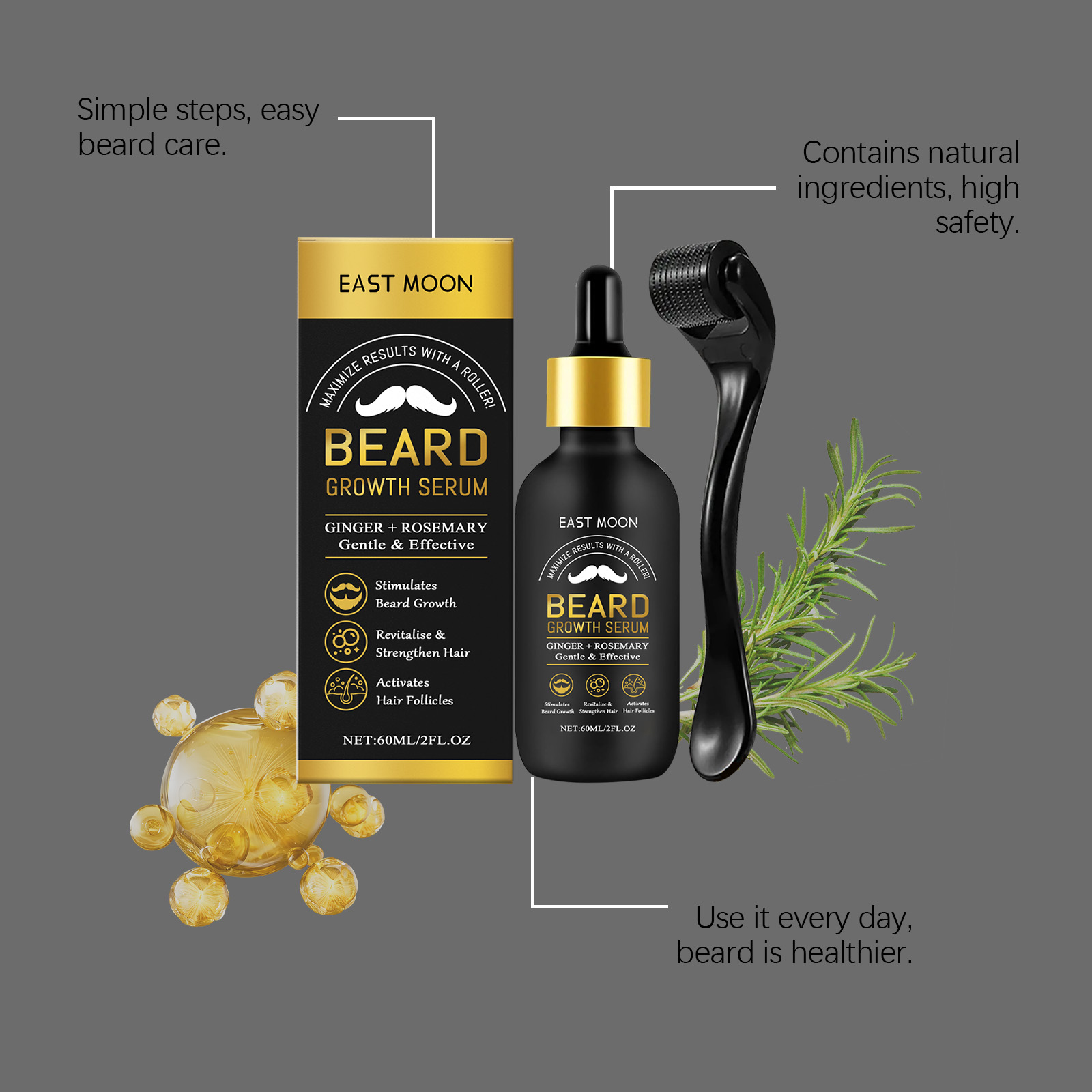 Beard Care Essential Oil Deep  - Hair Growth Serum Oil recension och pris