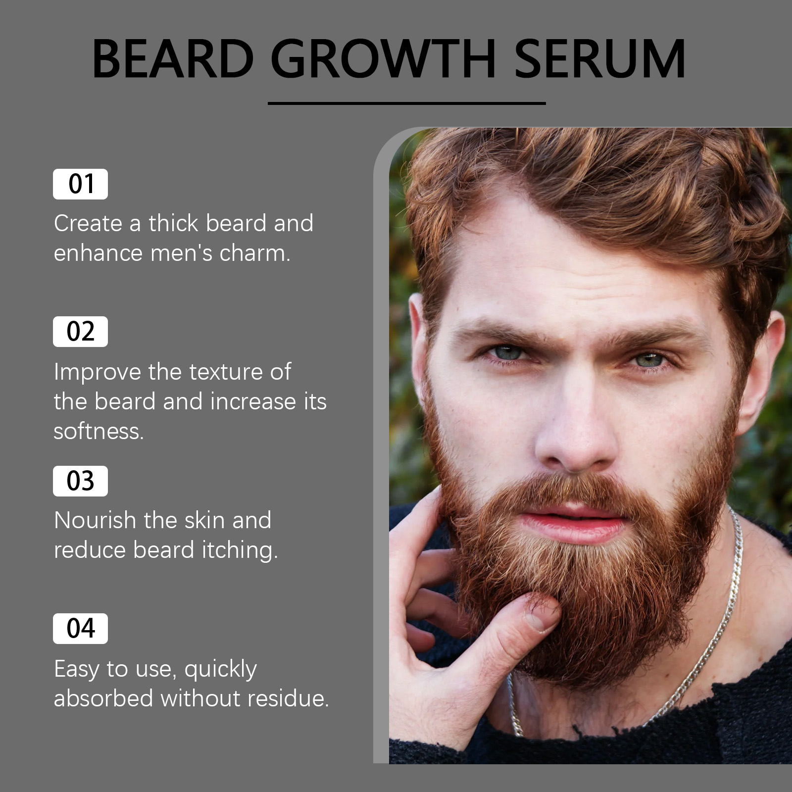 Beard Care Essential Oil Deep  - Hair Growth Serum Oil recension och pris
